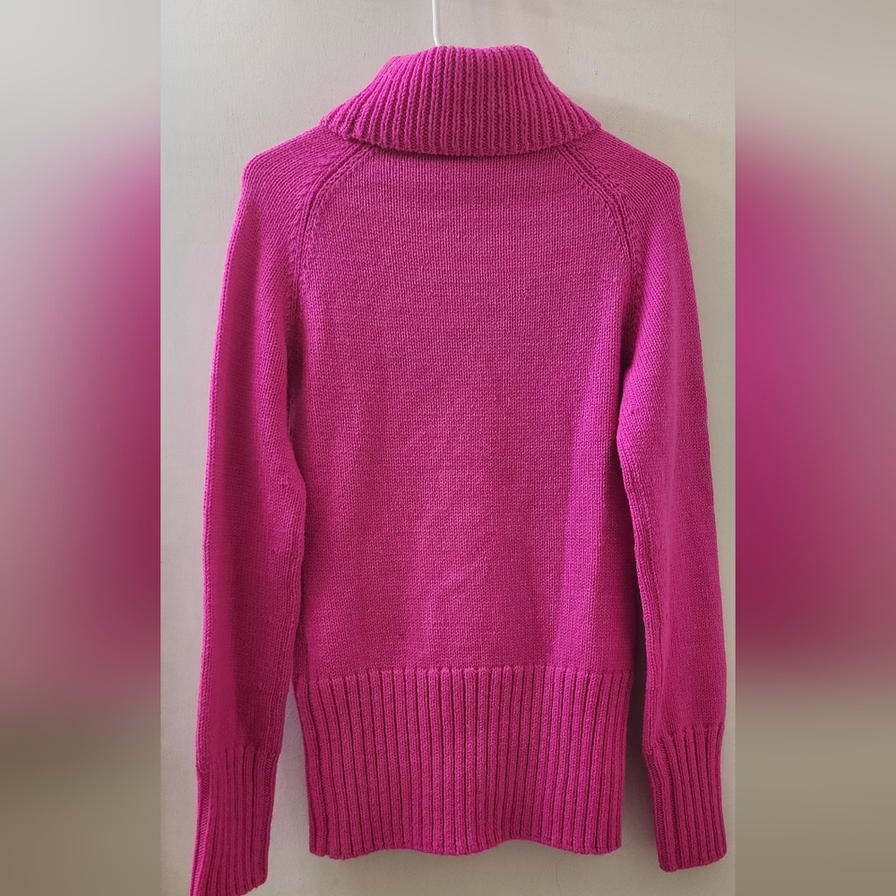 Victoria Beckham Pink Turtleneck Sweater, Size Extra Small, Wool. - Picture 11 of 13